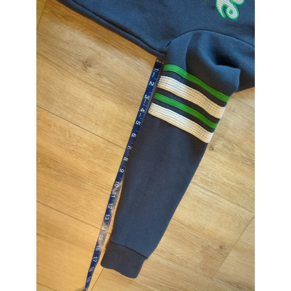 Colosseum Notre Dame Fighting Irish Blue Retro Script Cropped Hoodie Small - Picture 6 of 8